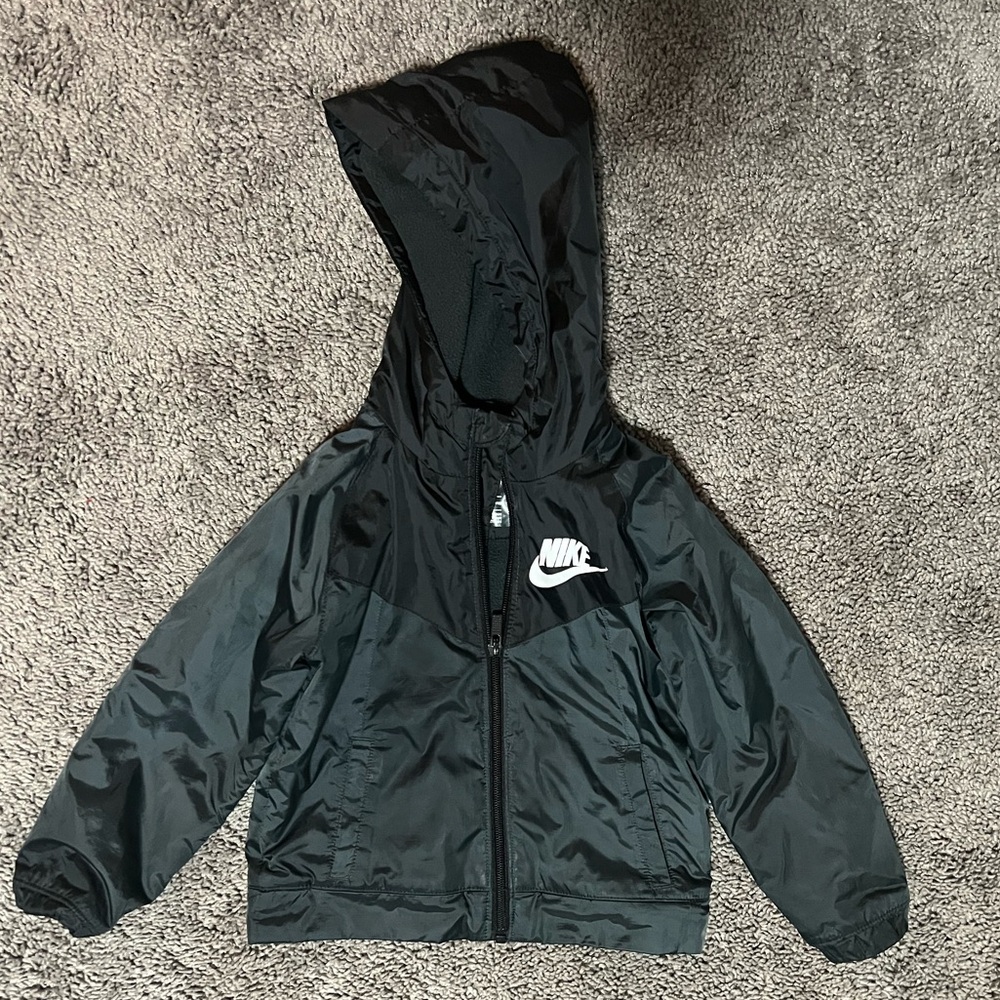Nike Kids Black Raincoat with Hood